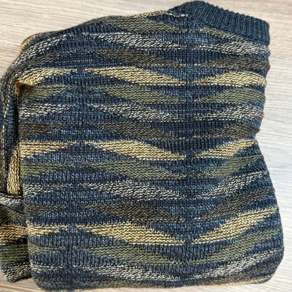 Vtg Taylor & Henry Sweater Size 2X Big Textured Cosby Grampa Abstract Pullover - Picture 7 of 13